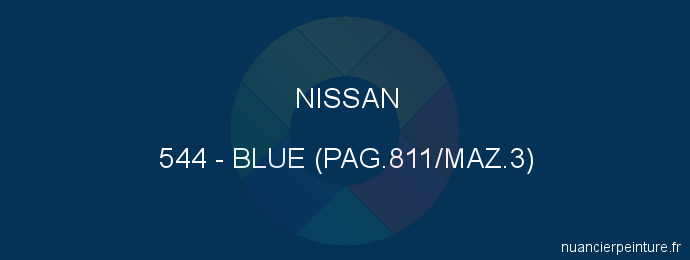 Peinture Nissan 544 Blue (pag.811/maz.3)