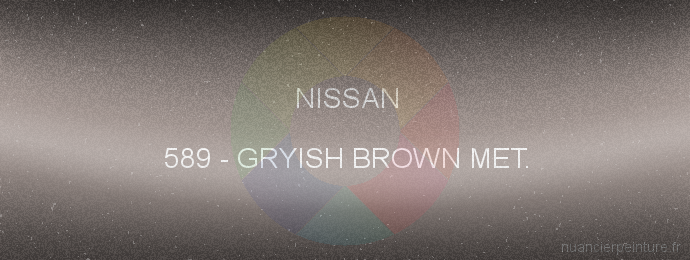 Peinture Nissan 589 Gryish Brown Met.