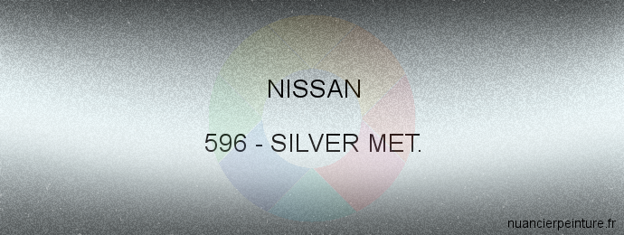 Peinture Nissan 596 Silver Met.