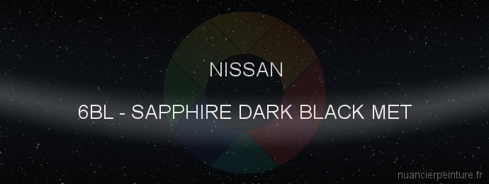 Peinture Nissan 6BL Sapphire Dark Black Met