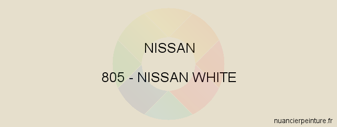 Peinture Nissan 805 Nissan White