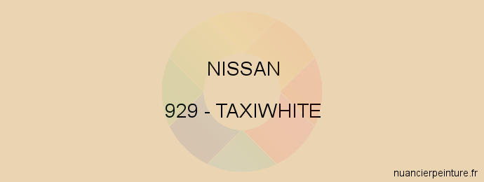 Peinture Nissan 929 Taxiwhite