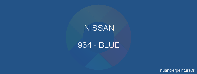 Peinture Nissan 934 Blue