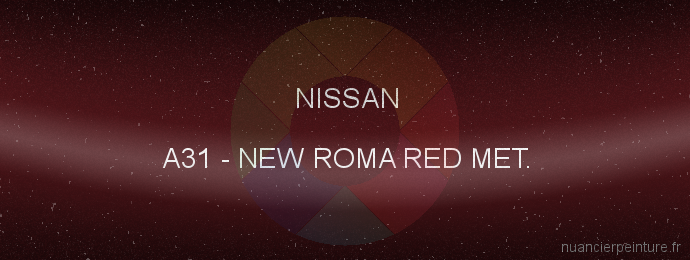Peinture Nissan A31 New Roma Red Met.