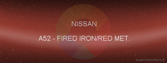 Peinture Nissan A52 Fired Iron/red Met.