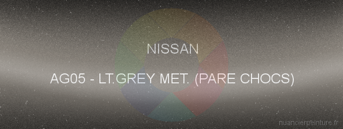 Peinture Nissan AG05 Lt.grey Met. (pare Chocs)