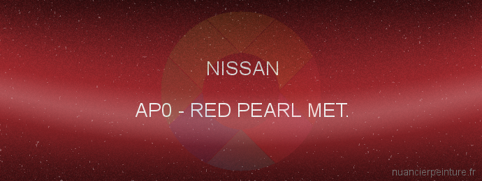 Peinture Nissan AP0 Red Pearl Met.