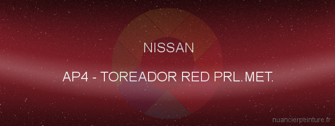 Peinture Nissan AP4 Toreador Red Prl.met.
