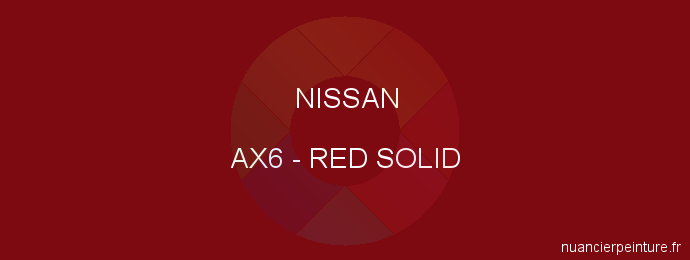 Peinture Nissan AX6 Red Solid