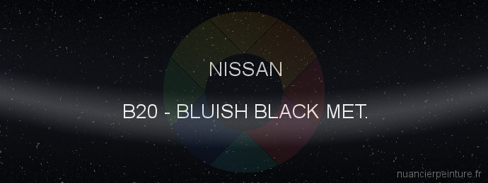 Peinture Nissan B20 Bluish Black Met.