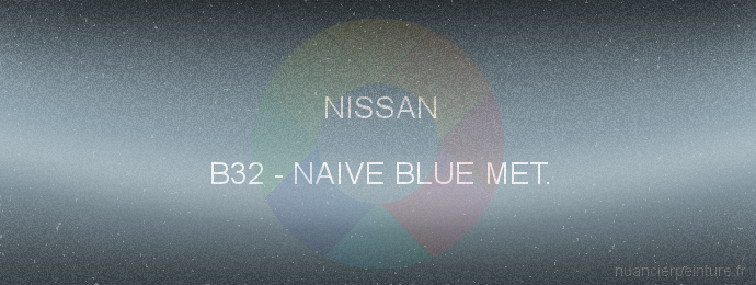 Peinture Nissan B32 Naive Blue Met.