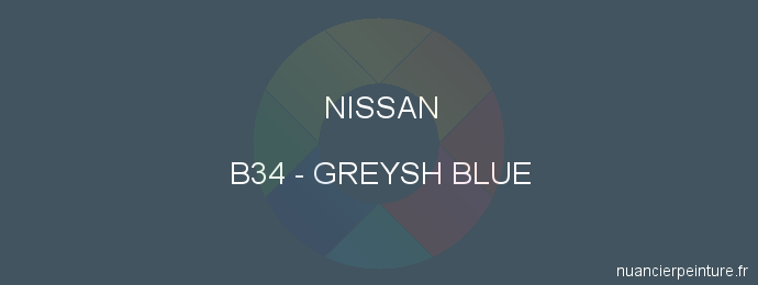 Peinture Nissan B34 Greysh Blue