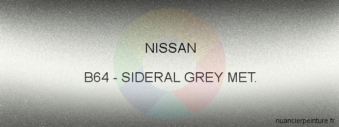Peinture Nissan B64 Sideral Grey Met.