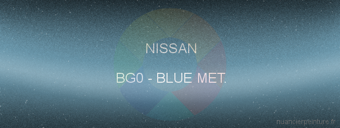 Peinture Nissan BG0 Blue Met.