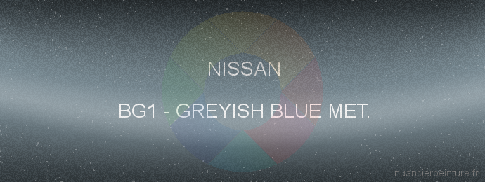 Peinture Nissan BG1 Greyish Blue Met.