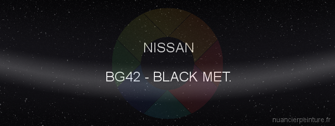 Peinture Nissan BG42 Black Met.