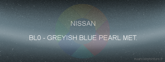 Peinture Nissan BL0 Greyish Blue Pearl Met.