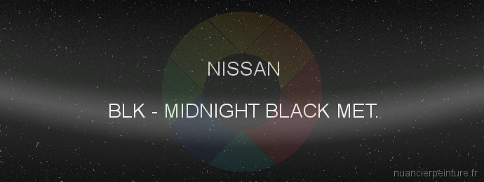 Peinture Nissan BLK Midnight Black Met.