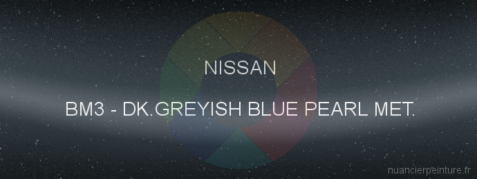 Peinture Nissan BM3 Dk.greyish Blue Pearl Met.