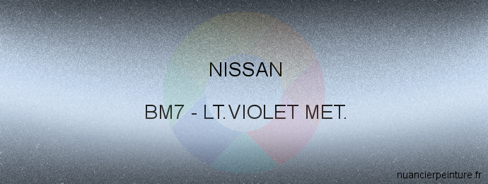 Peinture Nissan BM7 Lt.violet Met.