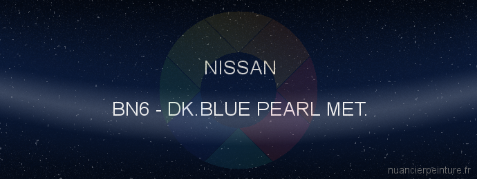 Peinture Nissan BN6 Dk.blue Pearl Met.