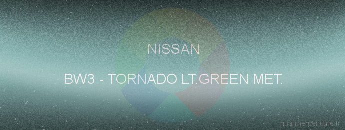 Peinture Nissan BW3 Tornado Lt.green Met.