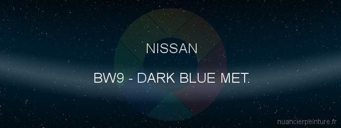 Peinture Nissan BW9 Dark Blue Met.