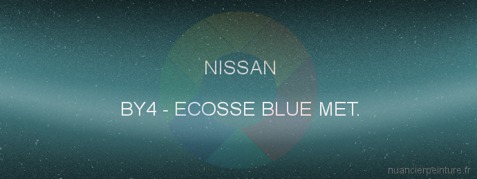 Peinture Nissan BY4 Ecosse Blue Met.