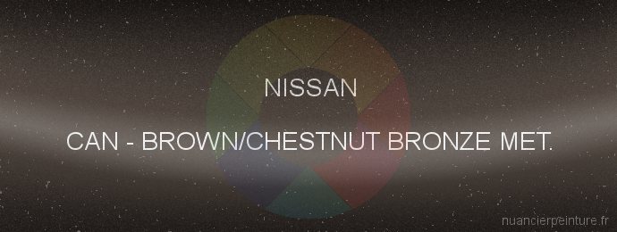 Peinture Nissan CAN Brown/chestnut Bronze Met.