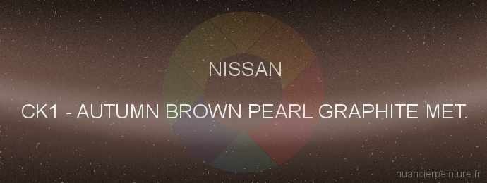 Peinture Nissan CK1 Autumn Brown Pearl Graphite Met.