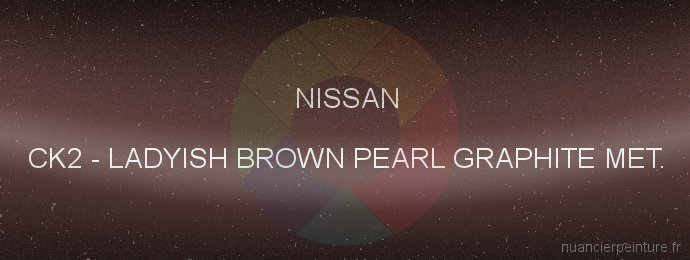 Peinture Nissan CK2 Ladyish Brown Pearl Graphite Met.