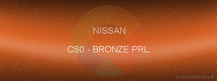 Peinture Nissan CS0 Bronze Prl.