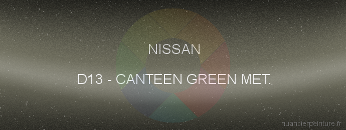 Peinture Nissan D13 Canteen Green Met.