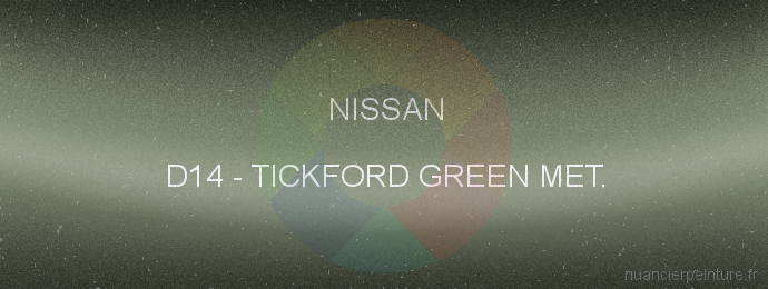 Peinture Nissan D14 Tickford Green Met.