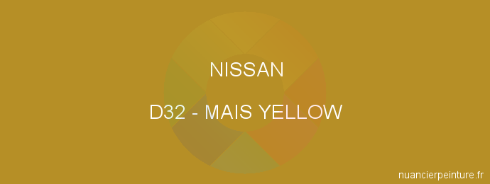 Peinture Nissan D32 Mais Yellow