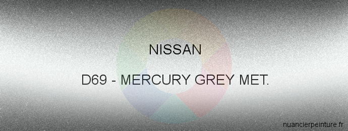 Peinture Nissan D69 Mercury Grey Met.