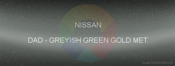 Peinture Nissan DAD Greyish Green Gold Met.