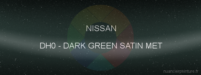 Peinture Nissan DH0 Dark Green Satin Met