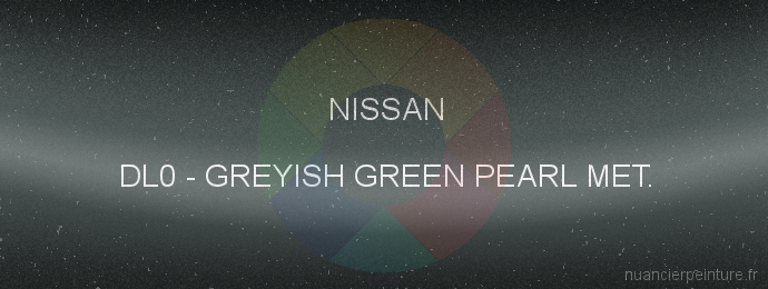Peinture Nissan DL0 Greyish Green Pearl Met.