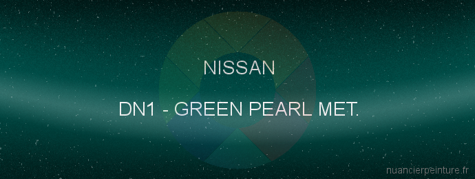 Peinture Nissan DN1 Green Pearl Met.