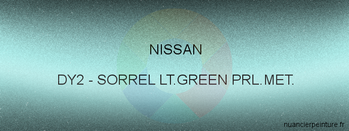Peinture Nissan DY2 Sorrel Lt.green Prl.met.
