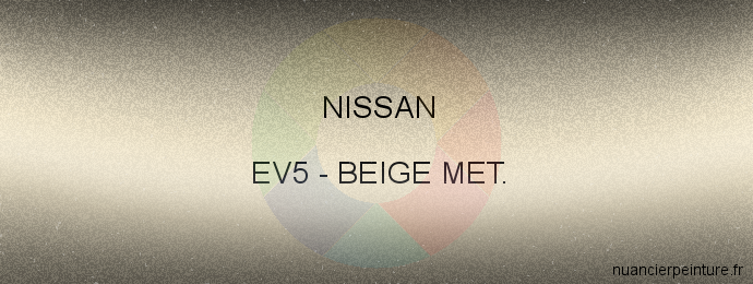 Peinture Nissan EV5 Beige Met.