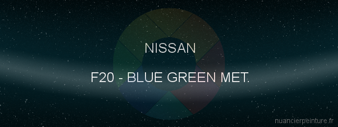 Peinture Nissan F20 Blue Green Met.