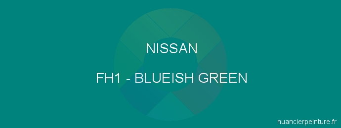 Peinture Nissan FH1 Blueish Green