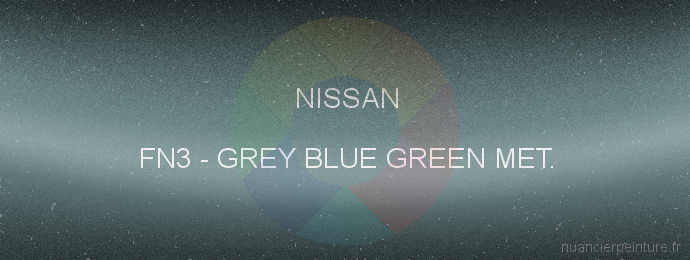Peinture Nissan FN3 Grey Blue Green Met.
