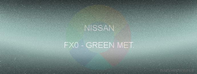 Peinture Nissan FX0 Green Met.