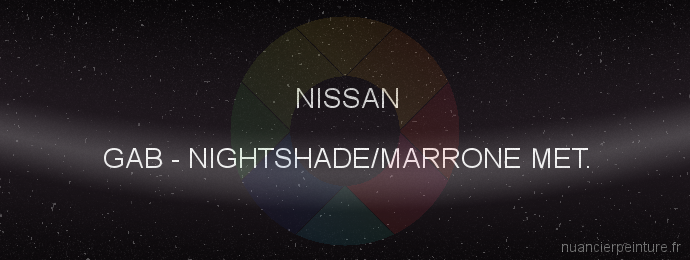 Peinture Nissan GAB Nightshade/marrone Met.