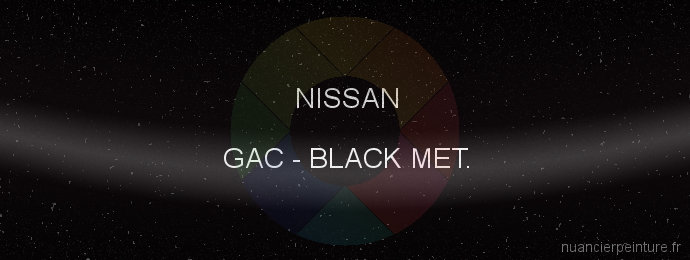 Peinture Nissan GAC Black Met.