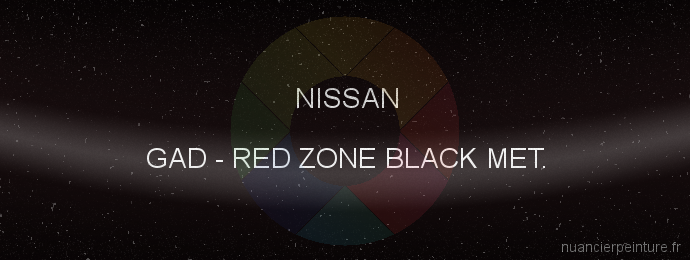 Peinture Nissan GAD Red Zone Black Met.