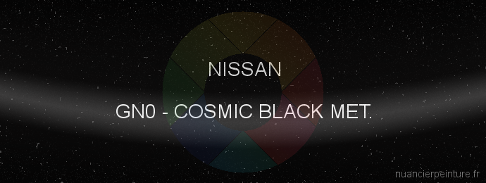Peinture Nissan GN0 Cosmic Black Met.
